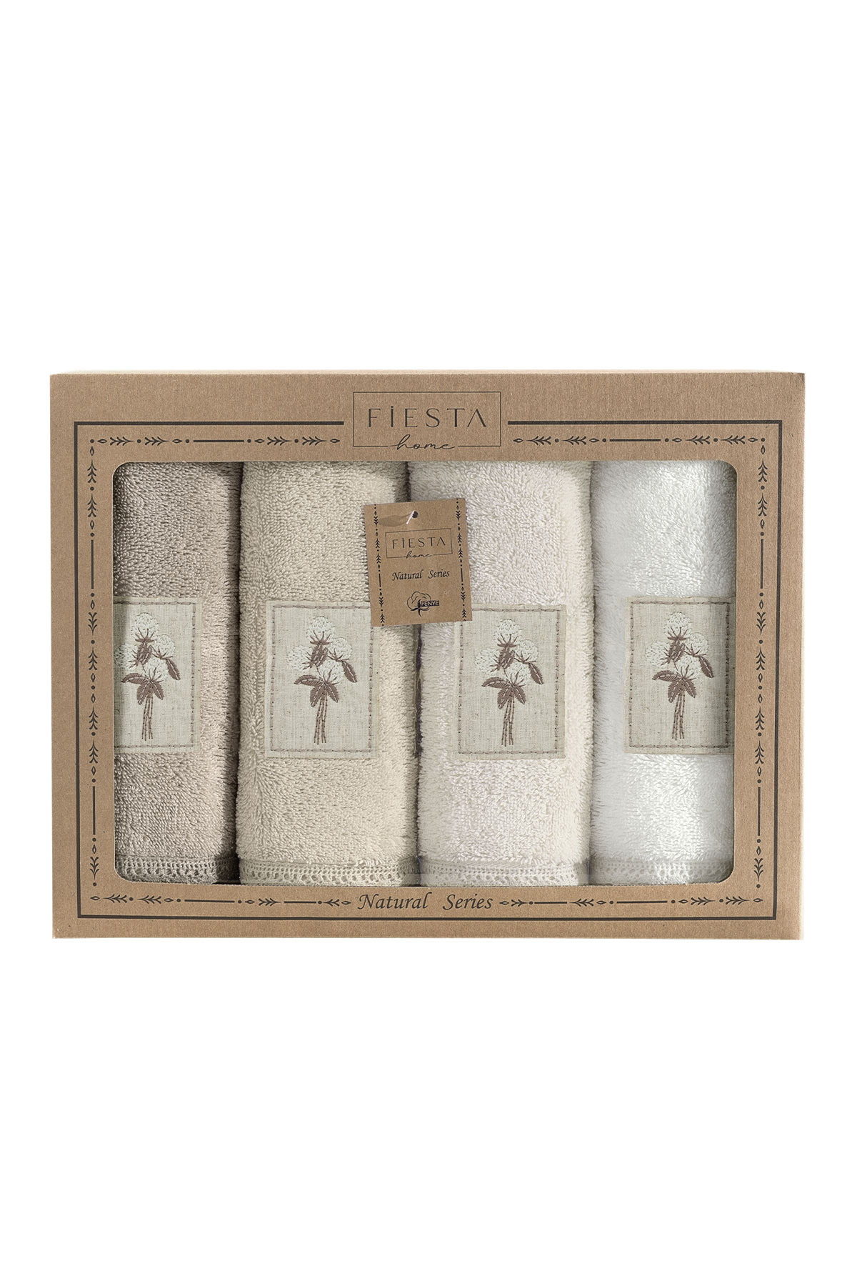 Fiesta El Yüz Havlusu 50x90 Penye Bez Aplikeli Nakışlı - Thumbnail