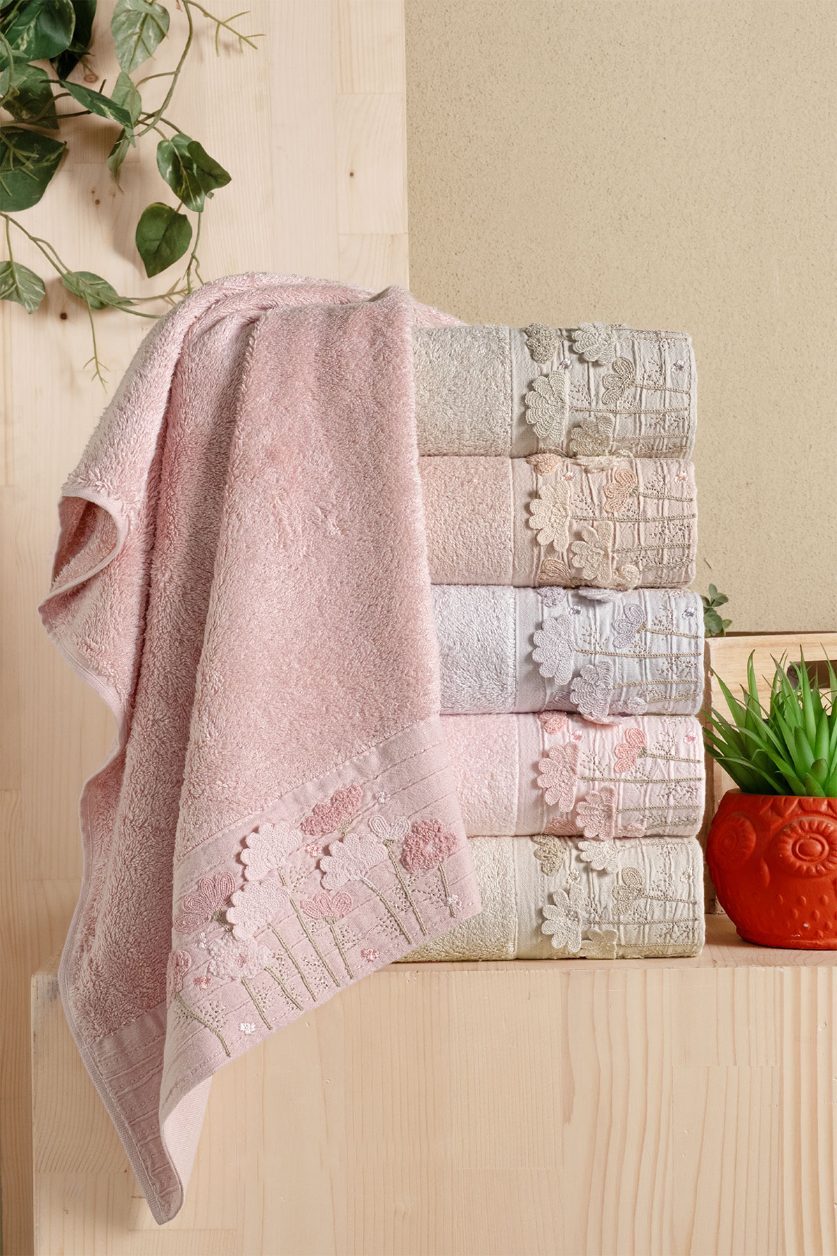 Fiesta El-Yüz Havlusu Bürümcük Kapama Bambu 50x90 - Thumbnail