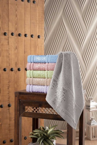 FIESTA - Fiesta El-Yüz Havlusu Elinda Premium Bukle Jakarlı 50x90 cm