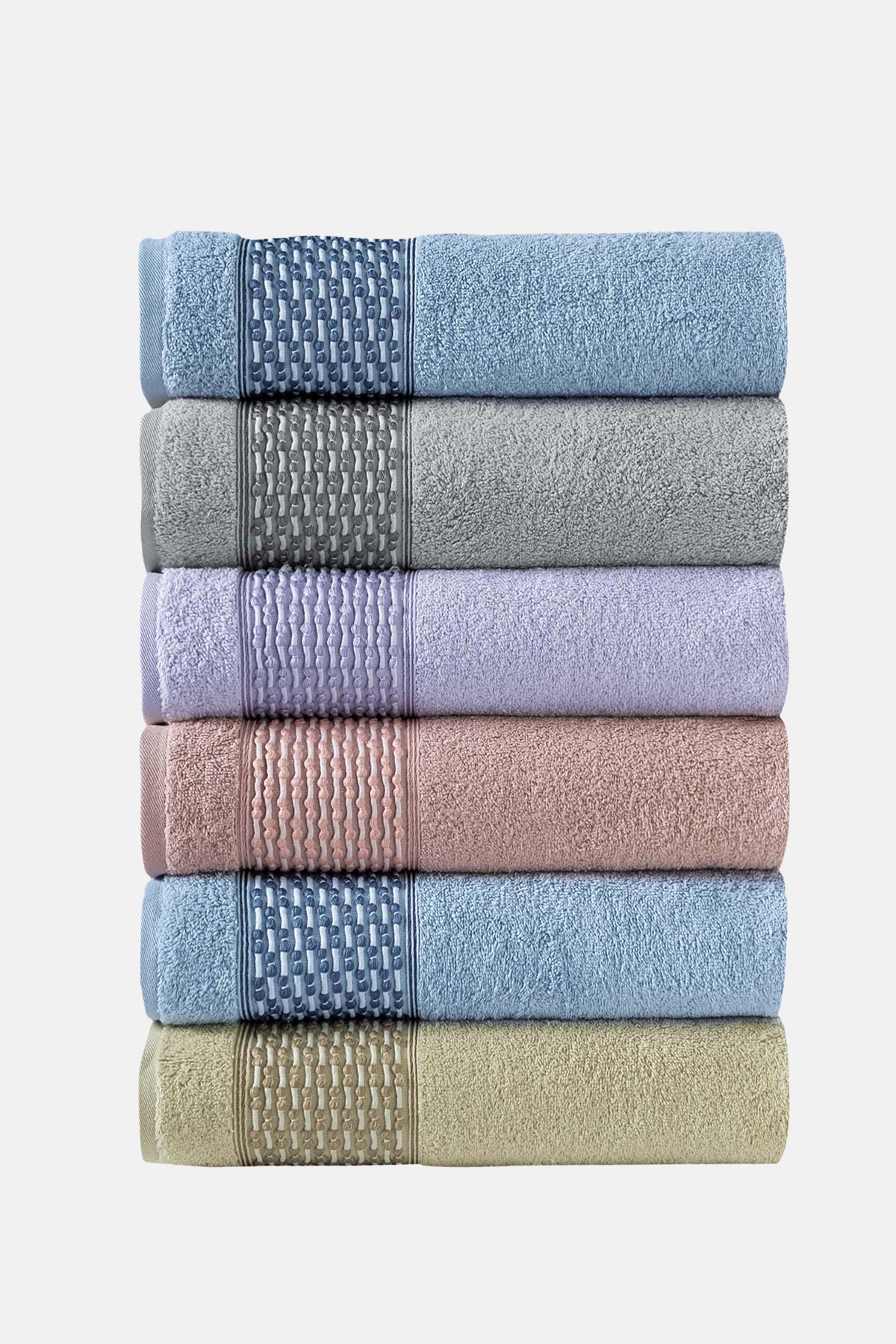 Fiesta El-Yüz Havlusu Jakarlı Fiyonk 50x90 - Thumbnail