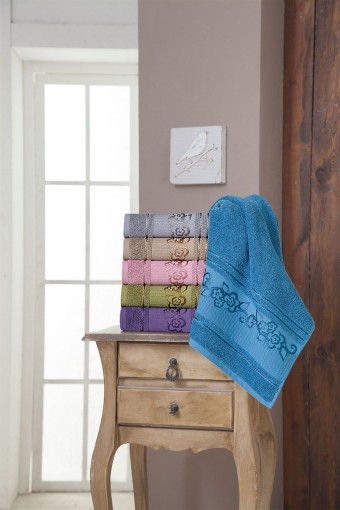 FIESTA - Fiesta El-Yüz Havlusu Sena Premium Bukle Jakarlı 50x90 cm (1)