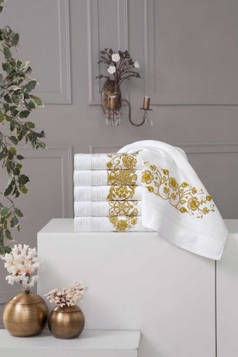 FIESTA - Fiesta El-Yüz Havlusu Soft Altı Simli Nakışlı 50x90 (1)
