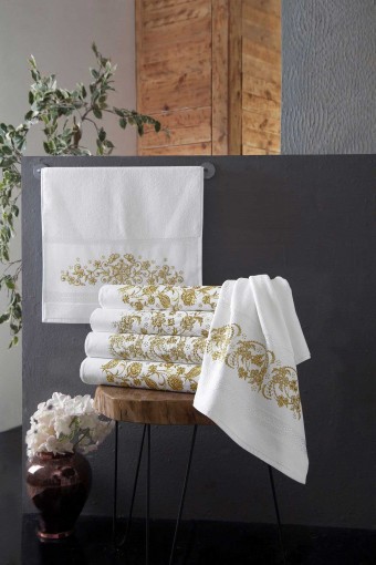 FIESTA - Fiesta El-Yüz Havlusu Soft Nakışlı Taşlı 50x90