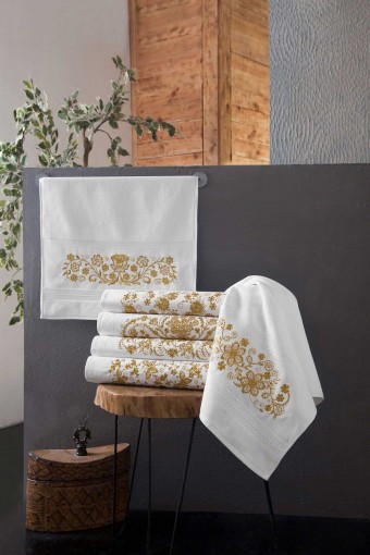 FIESTA - Fiesta El-Yüz Havlusu Soft Nakışlı Taşlı 50x90 (1)