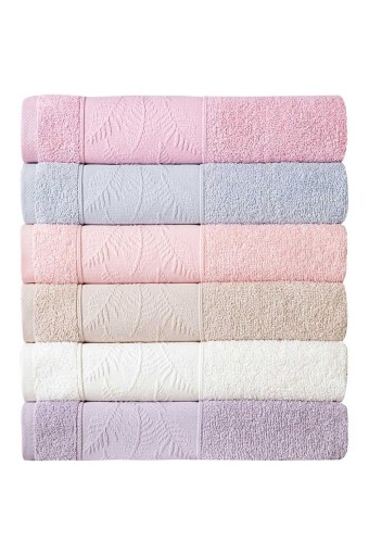 FIESTA - Fiesta El-Yüz Havlusu Yaprak Premium Bukle Jakarlı 50x90 cm (1)