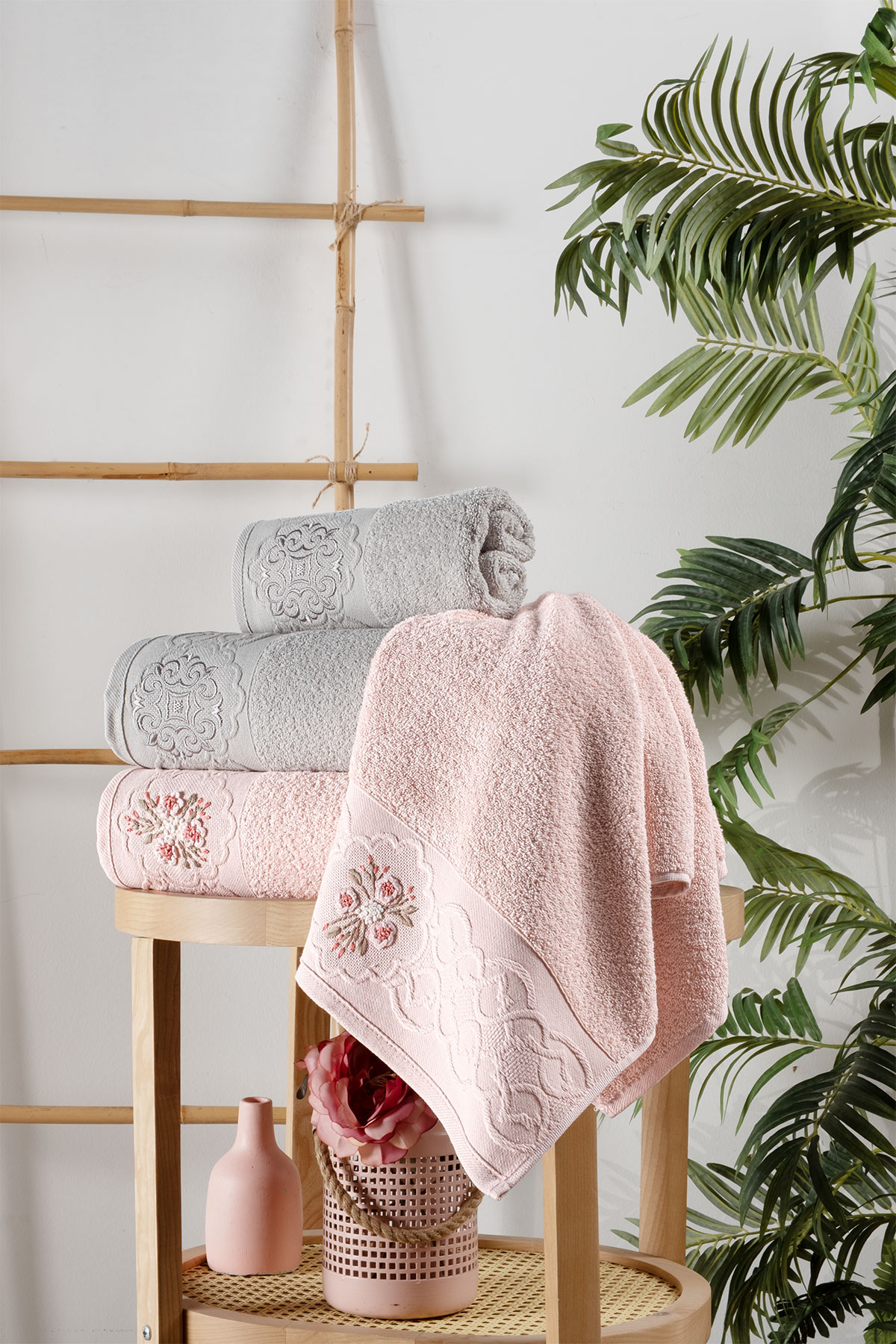 Fiesta Elite Bukle 4 Parça Hamam Takımı - Thumbnail