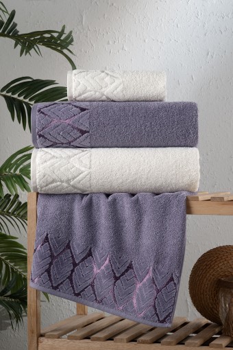 FIESTA - Fiesta Elite Jakarlı 4 Parça Hamam Takımı