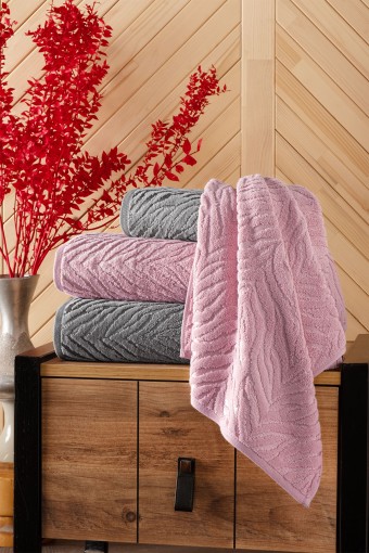 FIESTA - Fiesta Elite Jakarlı 4 Parça Hamam Takımı