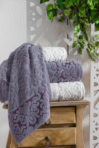 FIESTA - Fiesta Elite Jakarlı 4 Parça Hamam Takımı (1)