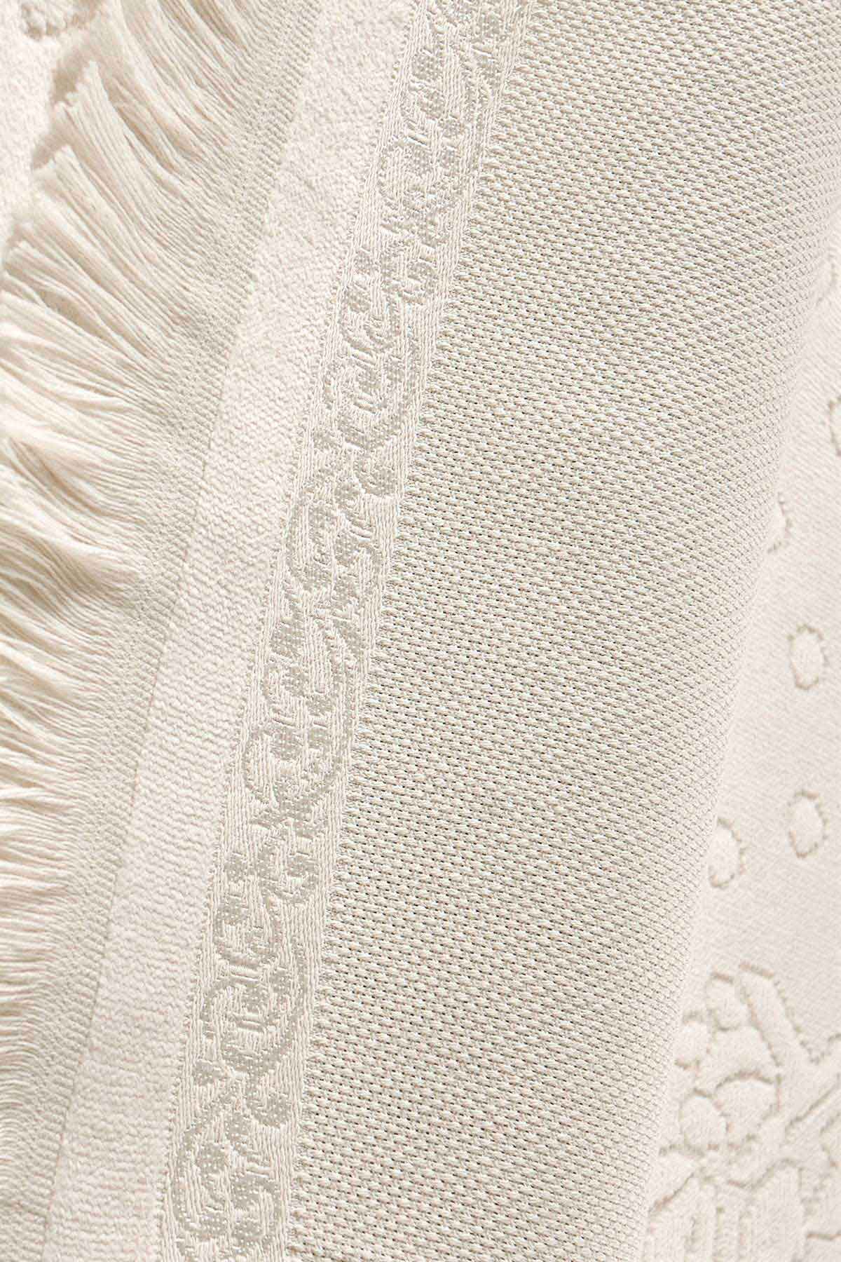 Fiesta İşlemelik Havlu Kadife Etamin Boşluklu Saçaklı 30x50 - Thumbnail