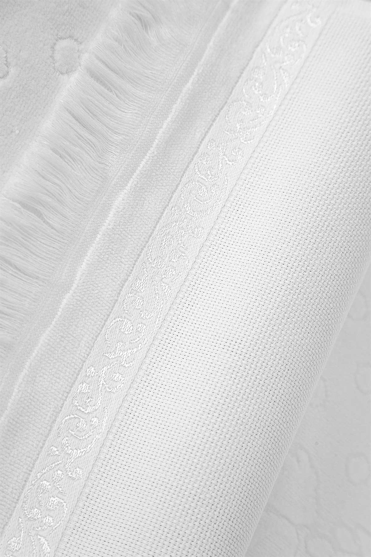 Fiesta İşlemelik Havlu Kadife Etamin Boşluklu Saçaklı 30x50 - Thumbnail