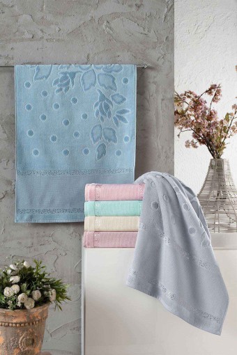 FIESTA - Fiesta İşlemelik Havlu Kadife Jakarlı Etamin Boşluklu Saçaksız 50x90