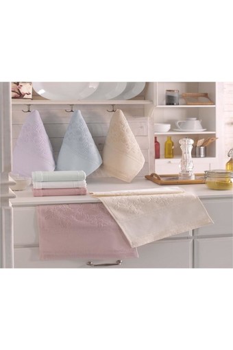 FIESTA - Fiesta İşlemelik Havlu Soft Kadife Jakarlı Etamin 30x50