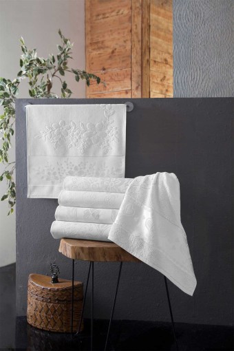 FIESTA - Fiesta İşlemelik Havlu Soft Kadife Jakarlı Karışık Desenli 50x90