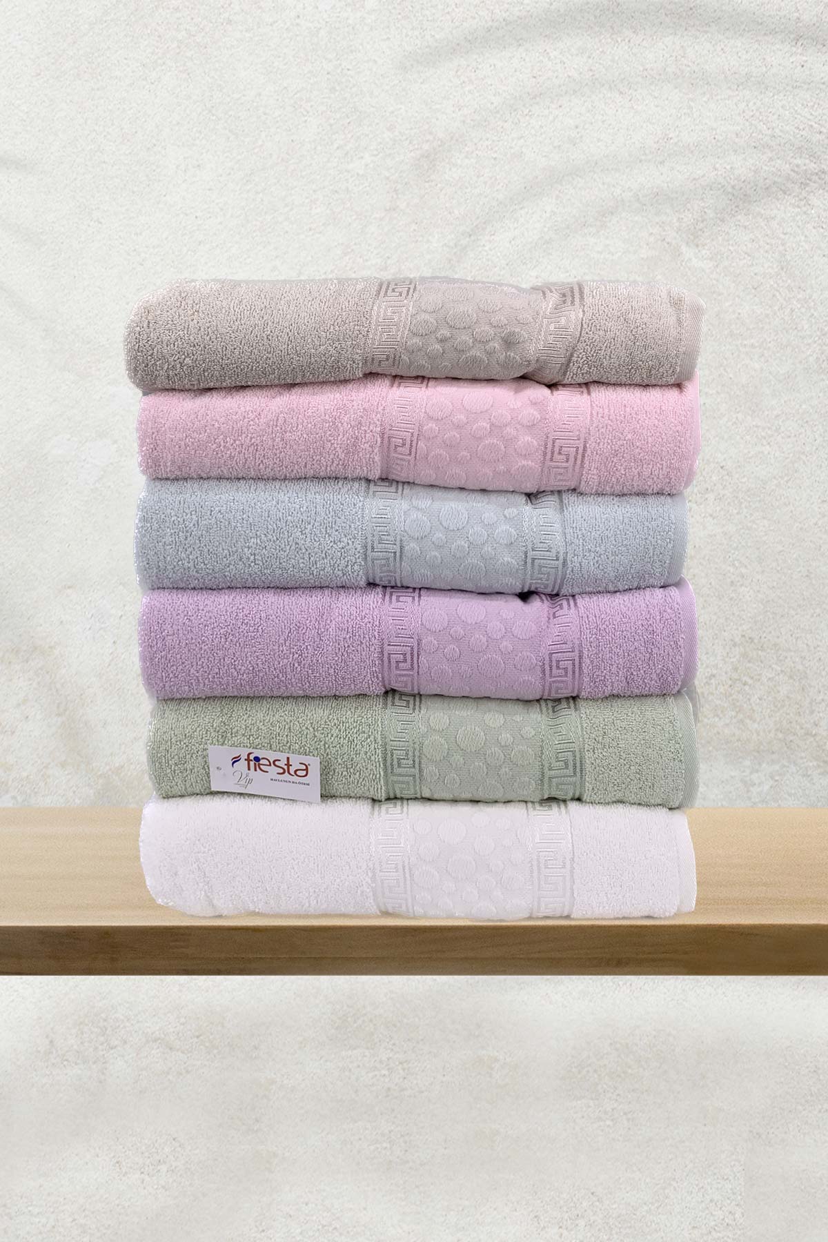 Fiesta Jakarlı Kartanesi Banyo Havlusu 90x150 - Thumbnail