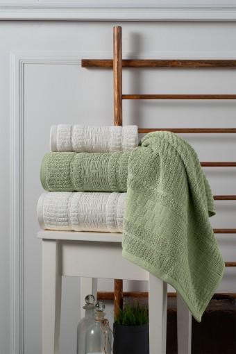 FIESTA - Fiesta Luxury Kare Bürümcük 4 Parça Hamam Takımı (1)