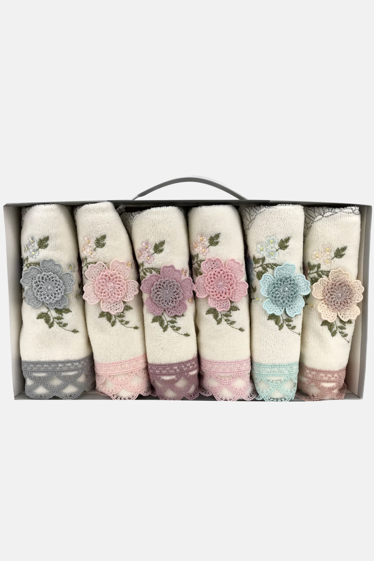 Fiesta Mutfak Havlusu Alya Kadife 3D Nakışlı Güpürlü30x50 - Thumbnail