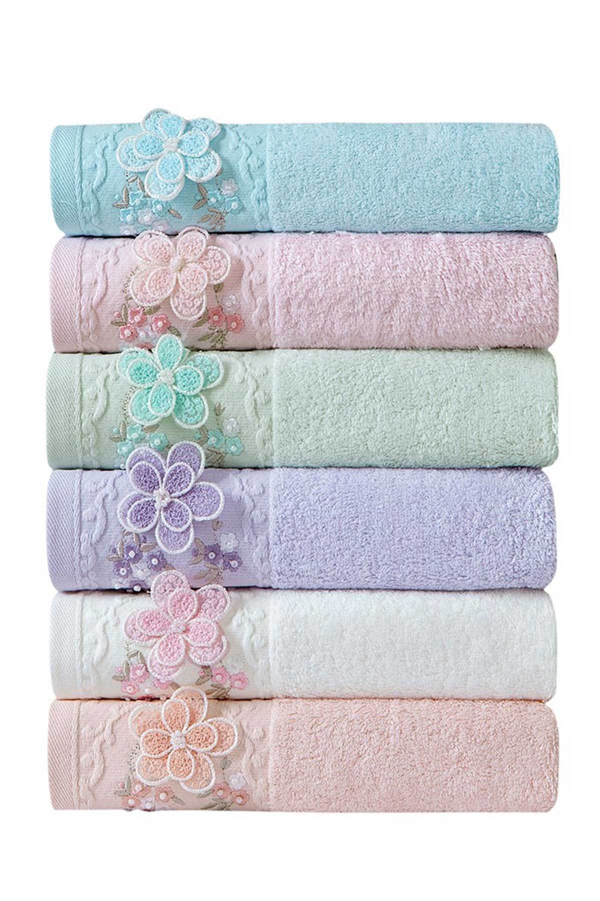 Fiesta Mutfak Havlusu Bambu 3D Papatya 30x50 Kutulu - Thumbnail