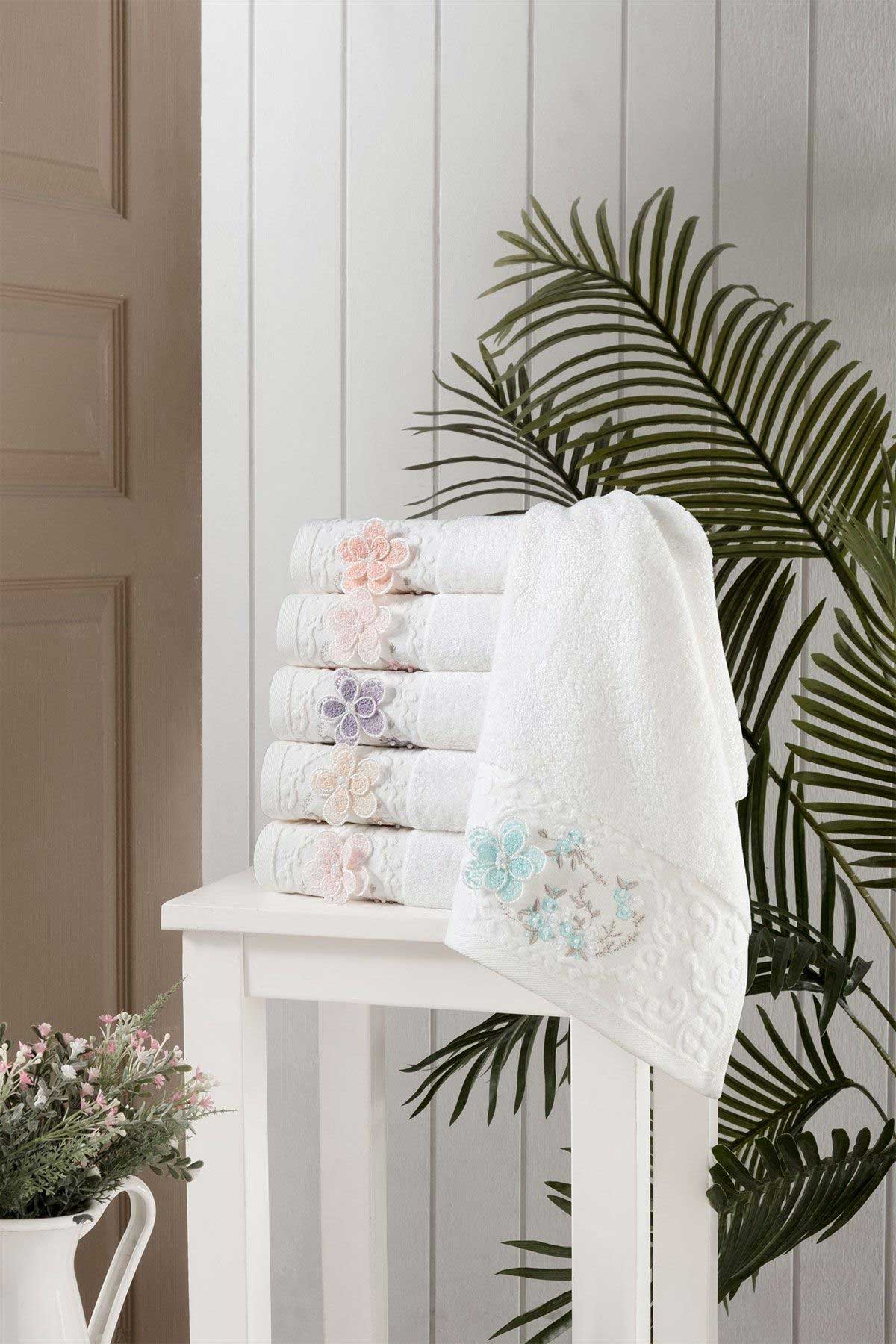 Fiesta Mutfak Havlusu Bambu 3D Papatya 30x50 Kutulu - Thumbnail