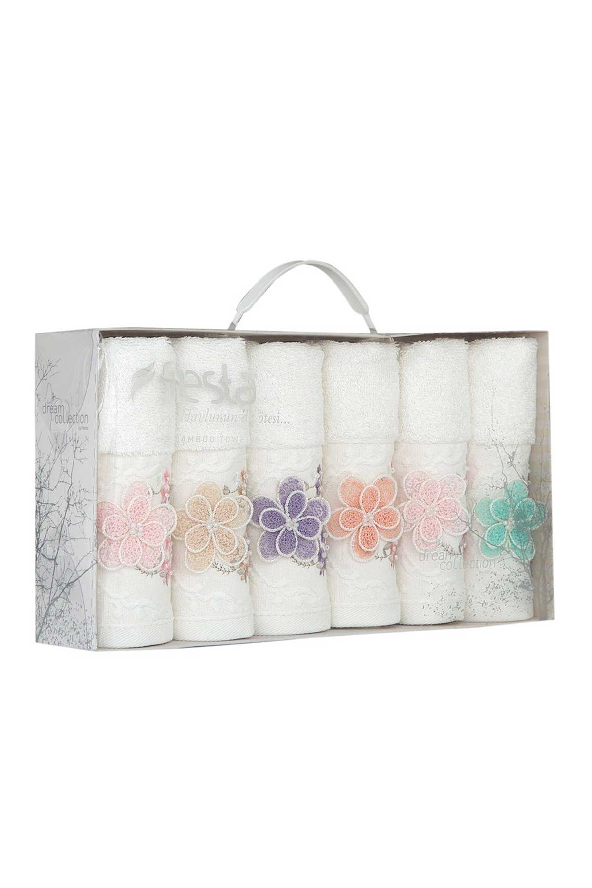 Fiesta Mutfak Havlusu Bambu 3D Papatya 30x50 Kutulu - Thumbnail