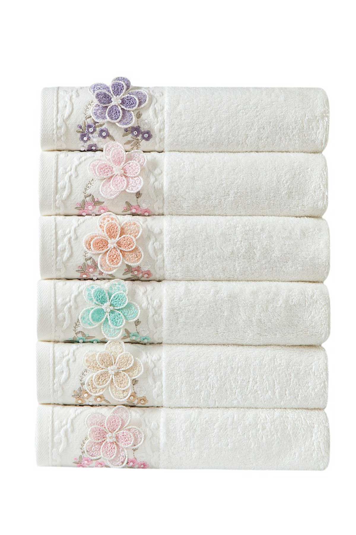 Fiesta Mutfak Havlusu Bambu 3D Papatya 30x50 Kutulu - Thumbnail