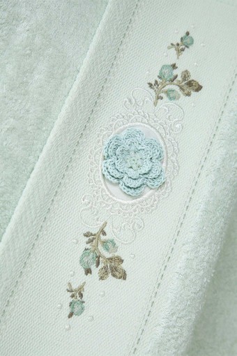 FIESTA - Fiesta Mutfak Havlusu Bambu Nakışlı El İşi Dantelli Duygu 30x50 (1)