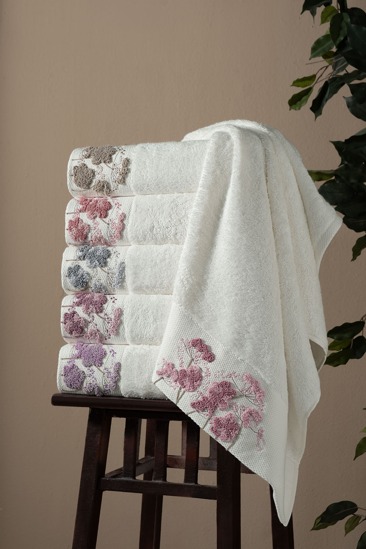 Fiesta Mutfak Havlusu Bambu Süzene Nakışlı 30x50 - Thumbnail