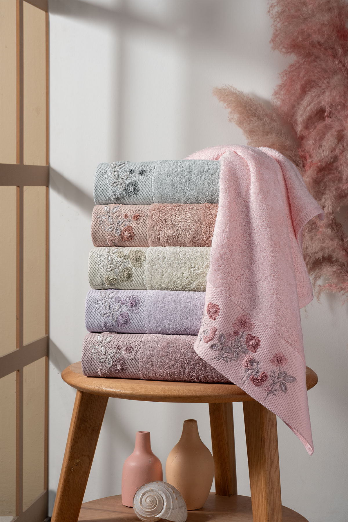 Fiesta Mutfak Havlusu Bambu Süzene Nakışlı 30x50 - Thumbnail