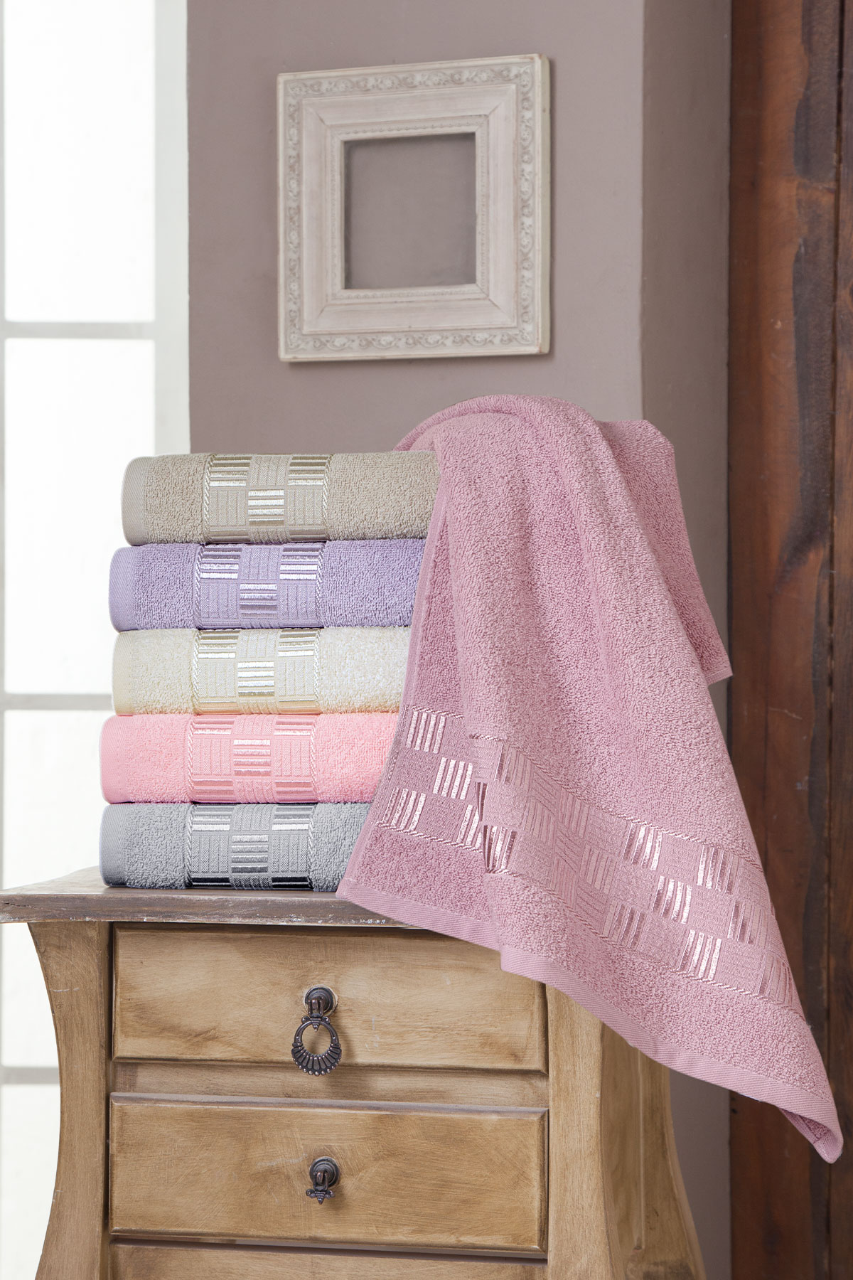 Fiesta Mutfak Havlusu Bukle Jakarlı Damaks 30x50 - Thumbnail