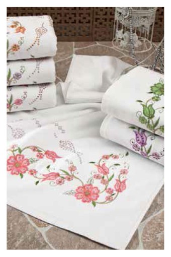 FIESTA - Fiesta Mutfak Havlusu Kadife Köşe Nakışlı Taşlı 30x50 (1)