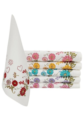 FIESTA - Fiesta Mutfak Havlusu Nakışlı Taşlı Soft Kadife Motif 20 30x50