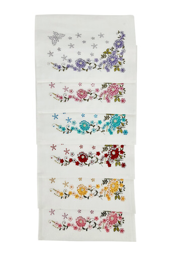 FIESTA - Fiesta Nakışlı Mutfak Havlusu Taşlı Soft Kadife Motif 10 30x50 (1)