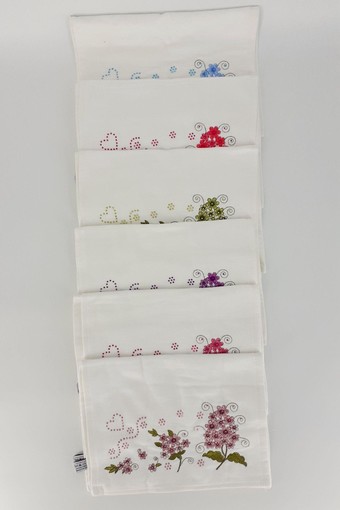 FIESTA - Fiesta Nakışlı Mutfak Havlusu Taşlı Soft Kadife Motif 2 30x50