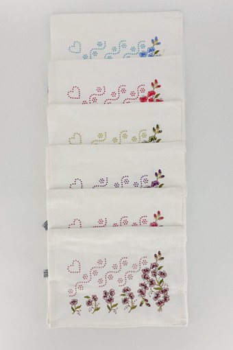 FIESTA - Fiesta Nakışlı Mutfak Havlusu Taşlı Soft Kadife Motif 3 30x50