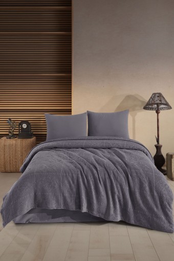 FIESTA - Fiesta Pike Set Çift Kişilik Natural Jakarlı Alya Pamuklu 220x240 Cm