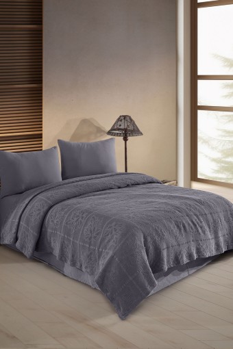 FIESTA - Fiesta Pike Set Çift Kişilik Natural Jakarlı Alya Pamuklu 220x240 Cm (1)