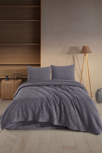 FIESTA - Fiesta Pike Set Çift Kişilik Natural Jakarlı Sahra Pamuklu 220x240 Cm