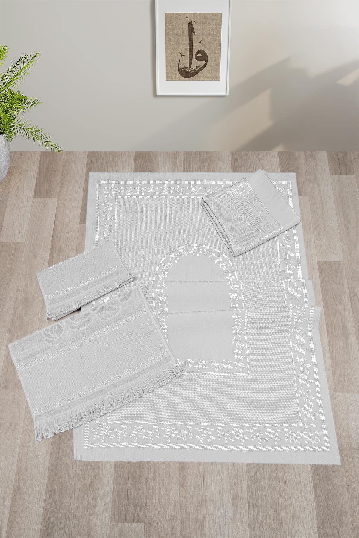 Fiesta Seccade Bohça Seri 4 Parça Etaminli - Thumbnail