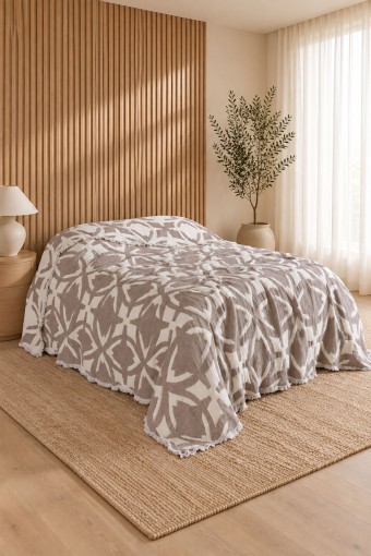 FIESTA - Fiesta Tek Kişilik Yatak Örtüsü 180x260 Müslin Derin (1)