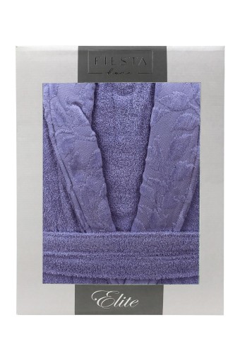 FIESTA - Fiesta Unisex Bornoz Elite Kısmı Kadife Jakarlı Pamuklu