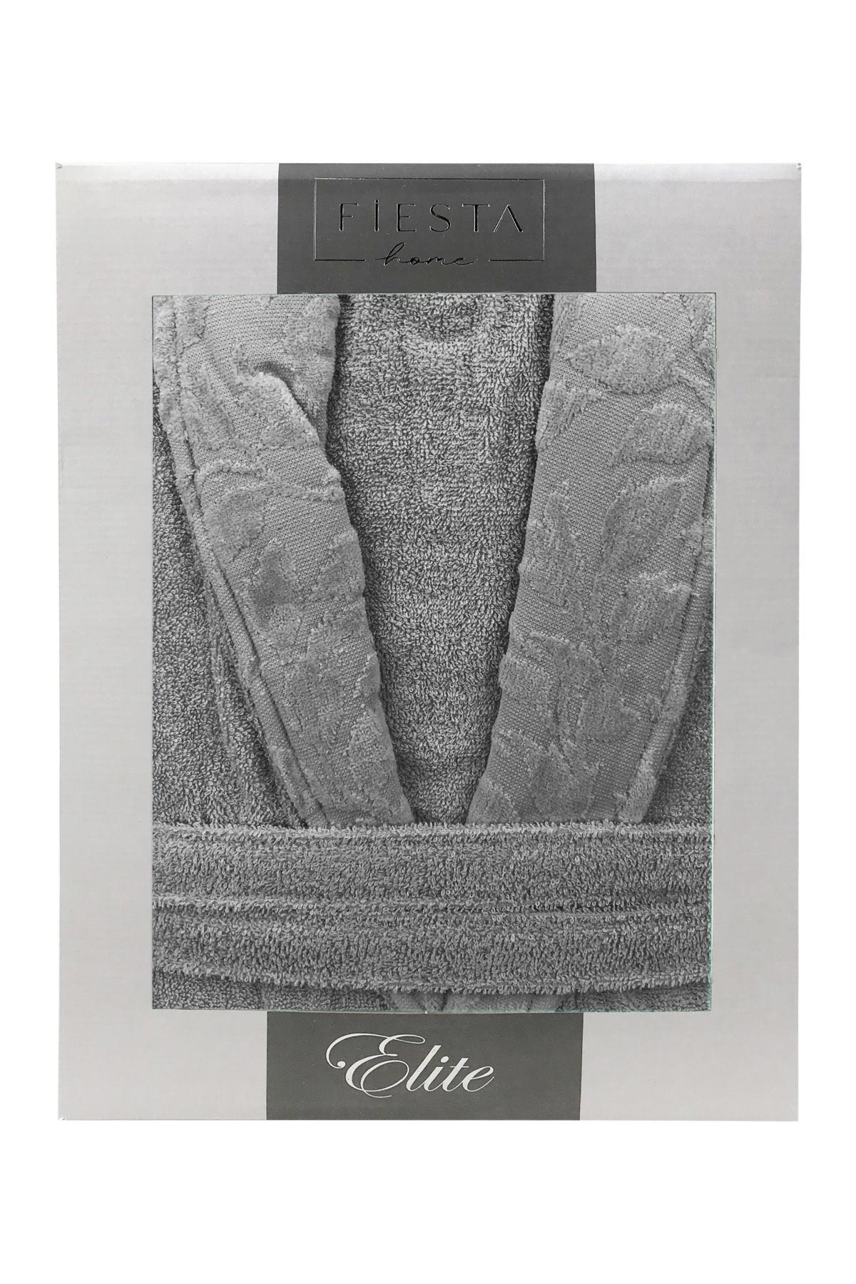 Fiesta Unisex Bornoz Elite Kısmı Kadife Jakarlı Pamuklu - Thumbnail