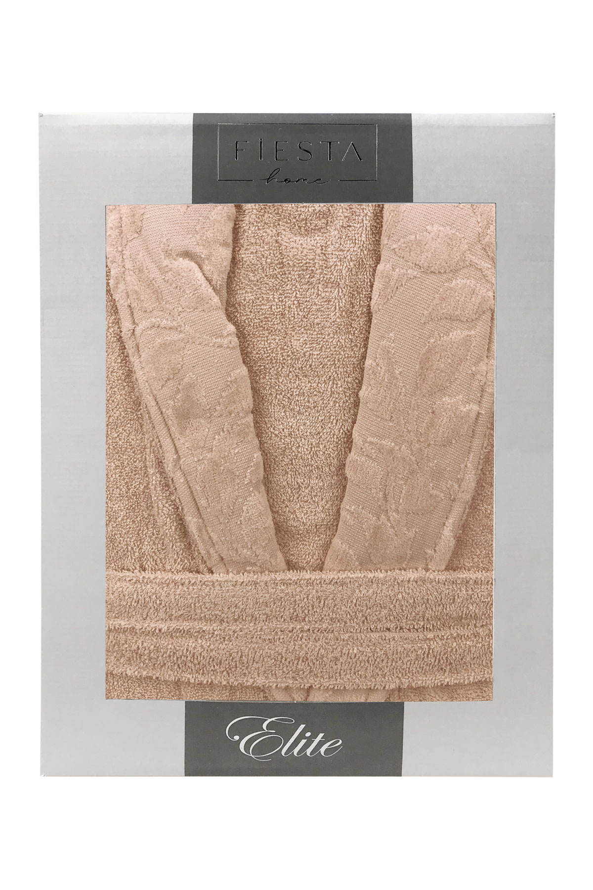 Fiesta Unisex Bornoz Elite Kısmı Kadife Jakarlı Pamuklu - Thumbnail