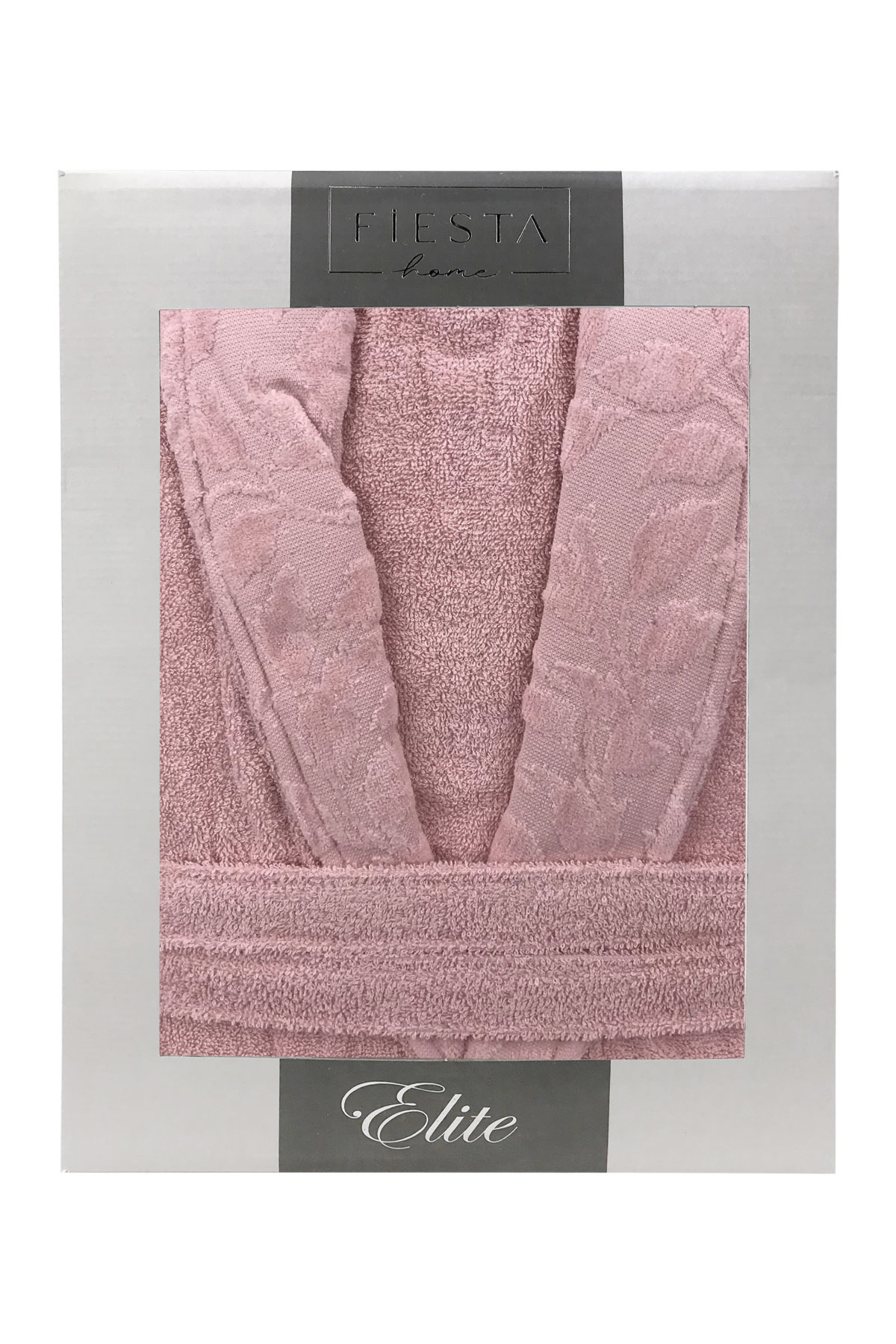 Fiesta Unisex Bornoz Elite Kısmı Kadife Jakarlı Pamuklu - Thumbnail