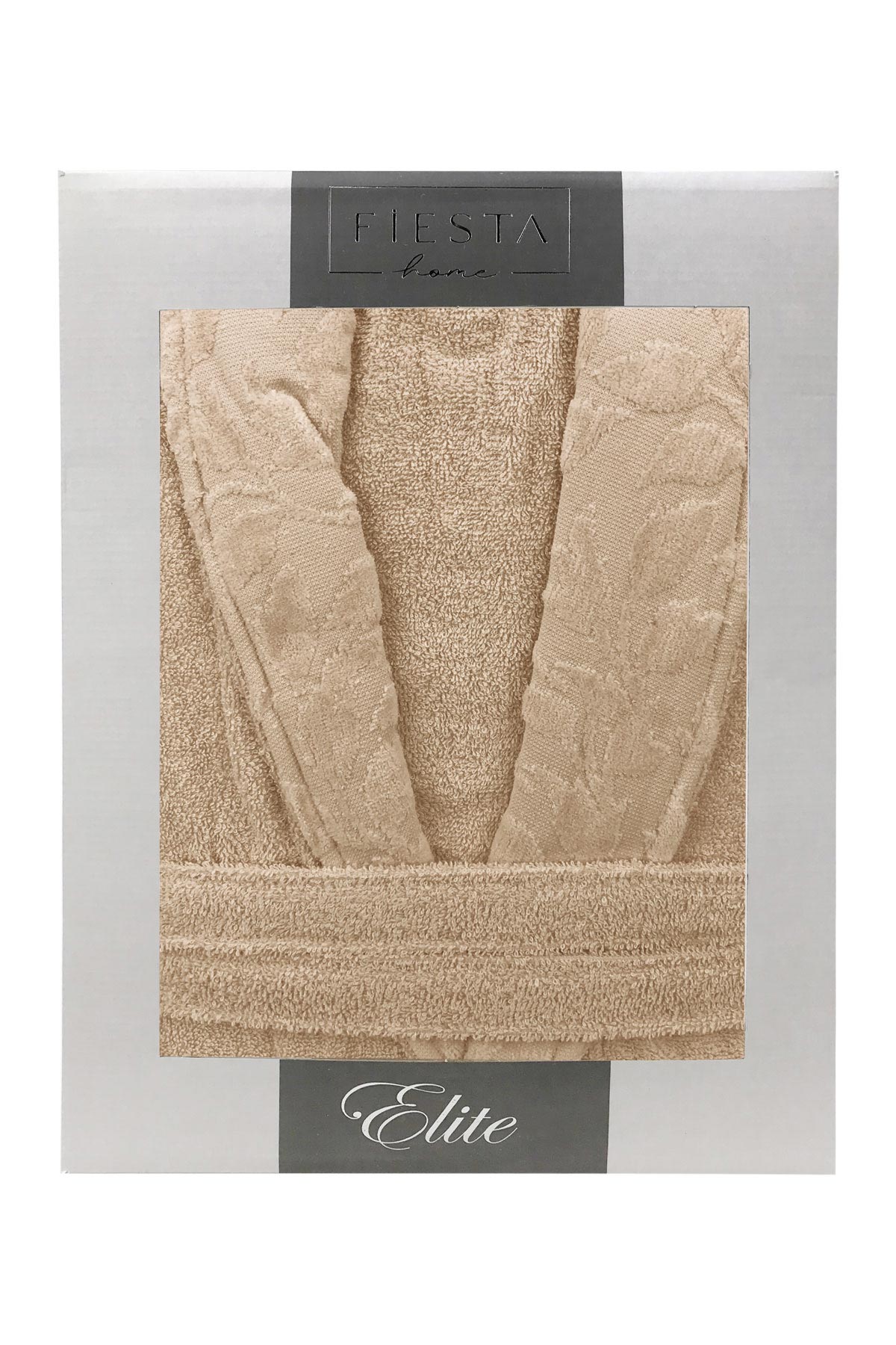 Fiesta Unisex Bornoz Elite Kısmı Kadife Jakarlı Pamuklu - Thumbnail