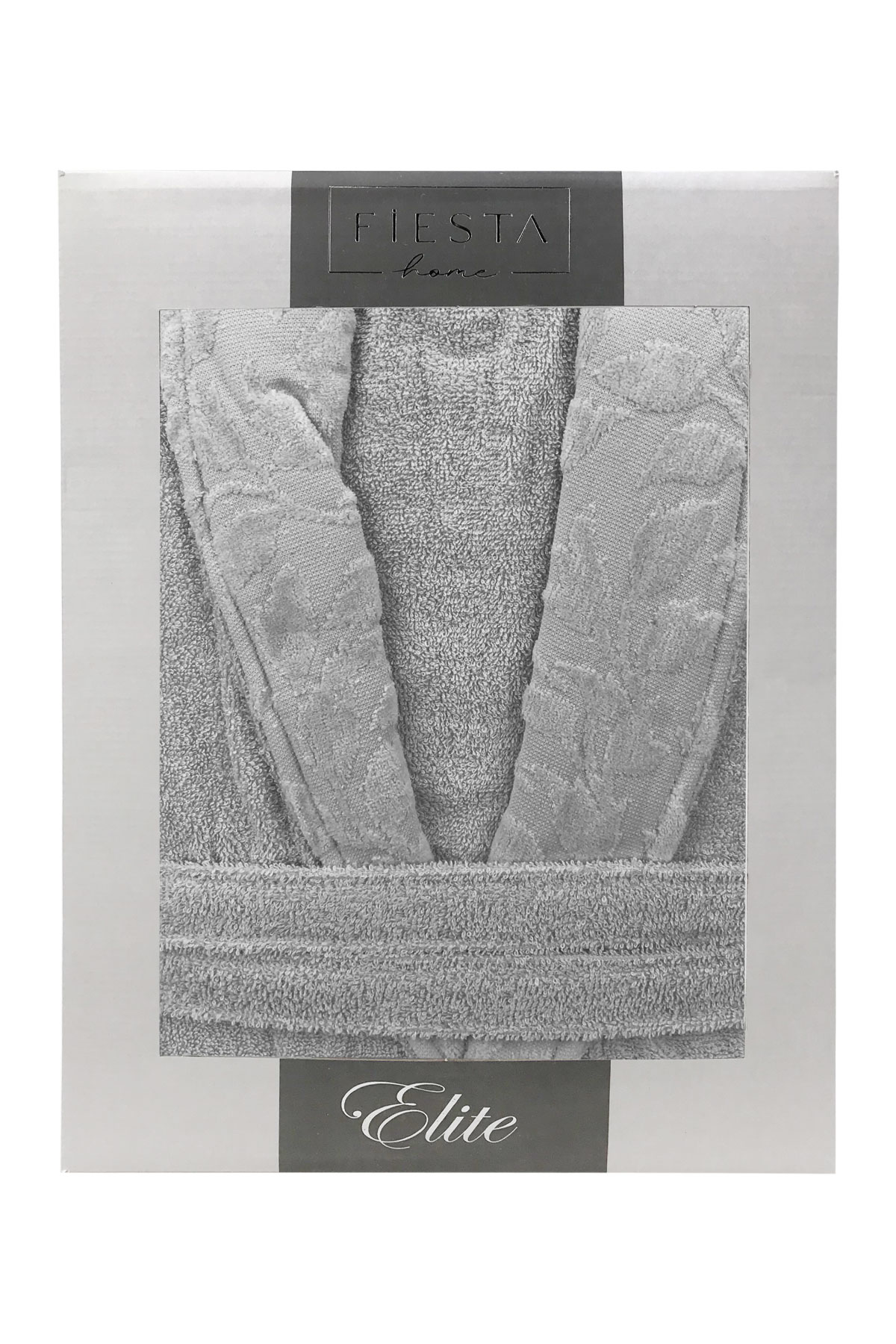 Fiesta Unisex Bornoz Elite Kısmı Kadife Jakarlı Pamuklu - Thumbnail