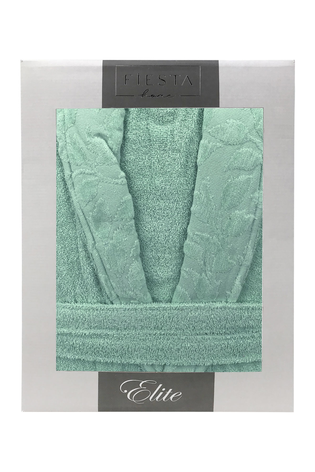 Fiesta Unisex Bornoz Elite Kısmı Kadife Jakarlı Pamuklu - Thumbnail