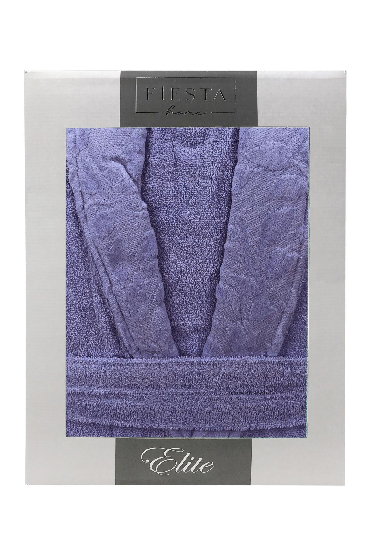 Fiesta Unisex Bornoz Elite Kısmı Kadife Jakarlı Pamuklu - Thumbnail