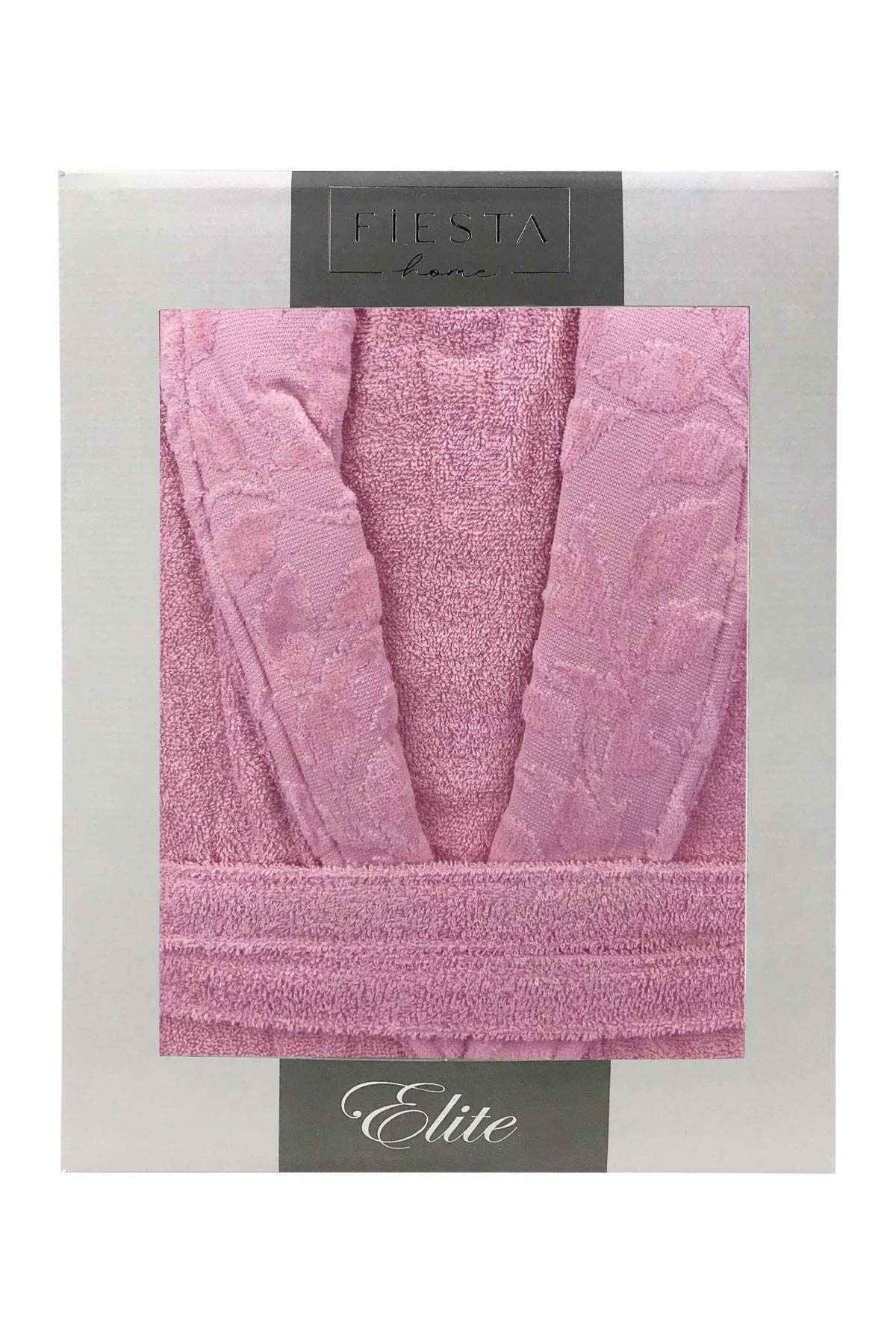 Fiesta Unisex Bornoz Elite Kısmı Kadife Jakarlı Pamuklu - Thumbnail