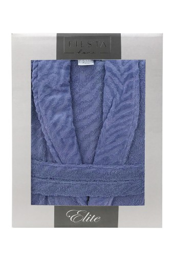 FIESTA - Fiesta Unisex Bornoz Kısmı Kadife Jakarlı Pamuklu