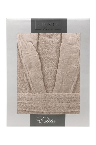 FIESTA - Fiesta Unisex Bornoz Kısmı Kadife Jakarlı Pamuklu (1)